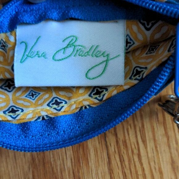 Vera Bradley Floral Blue and Yellow Pouch - Picture 7 of 7